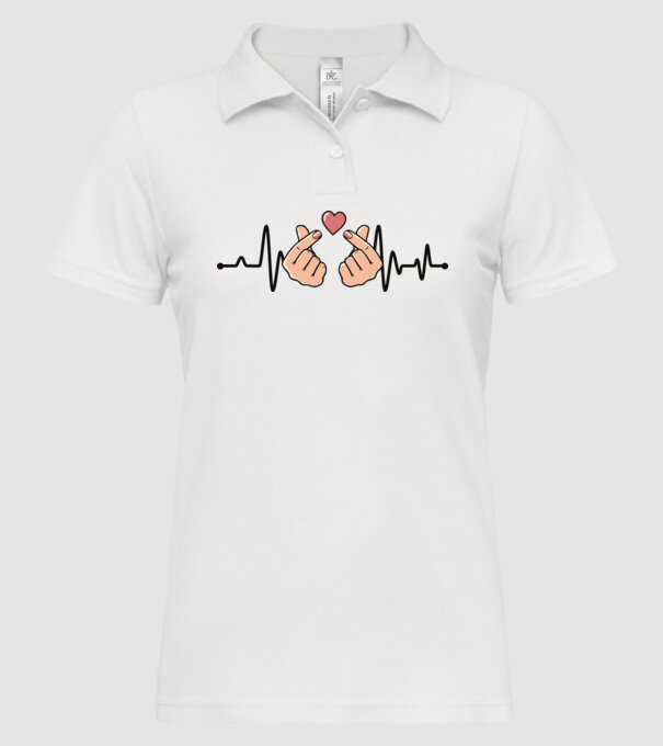 Kpop heartbeaT model alb pe tricou