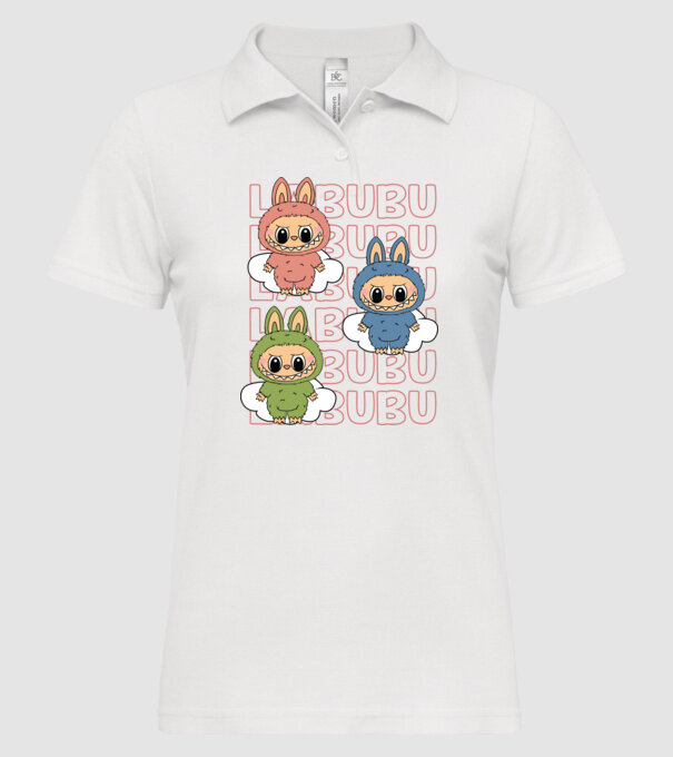 LABUBU model alb pe tricou