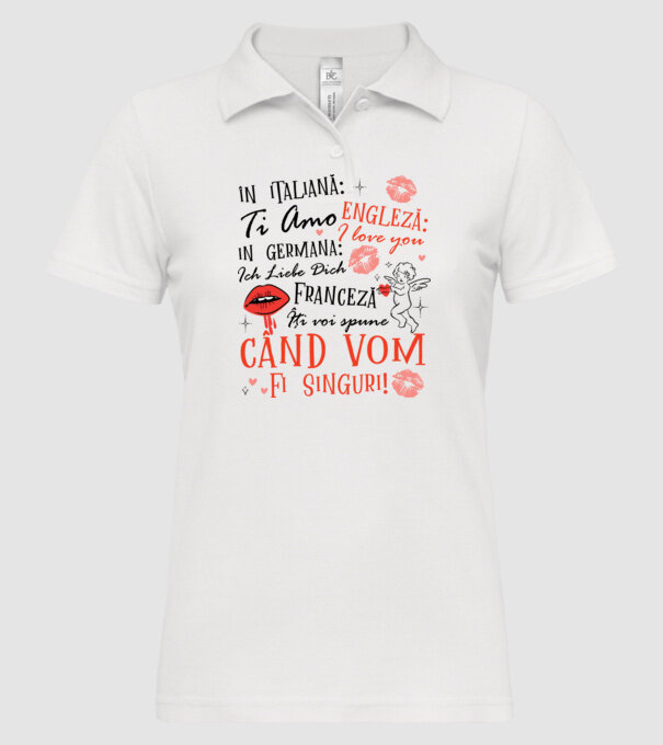 Lecție de limbă model alb pe tricou