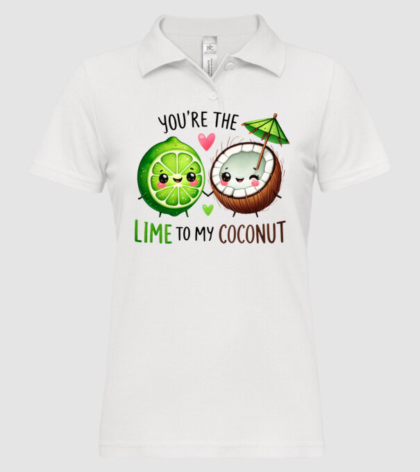 Lime to my Coconut model alb pe tricou