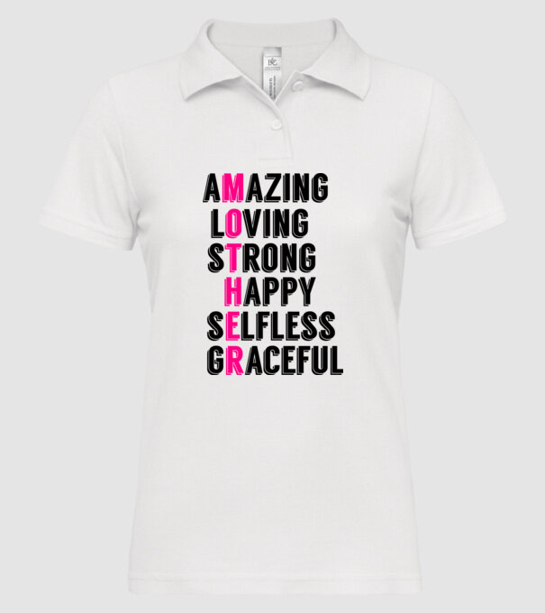 M O T H E R model alb pe tricou