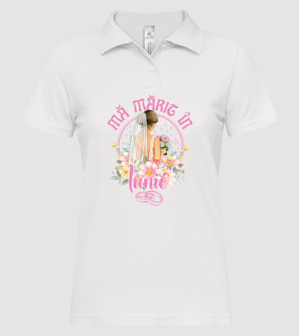 mă mărit - în iunie model alb pe tricou