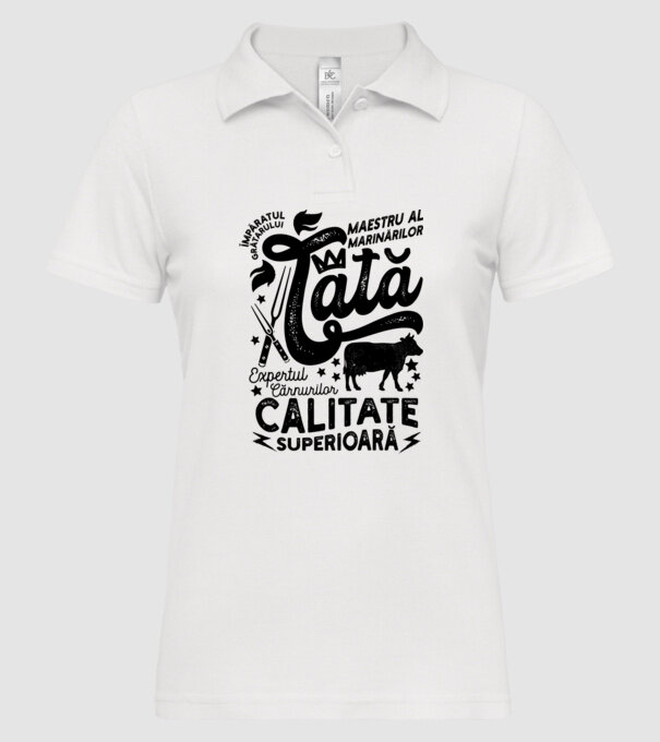 Împăratul grătarului, maestru al marinărilor, expertul cărnurilor - tată - Calitate superioară model alb pe tricou