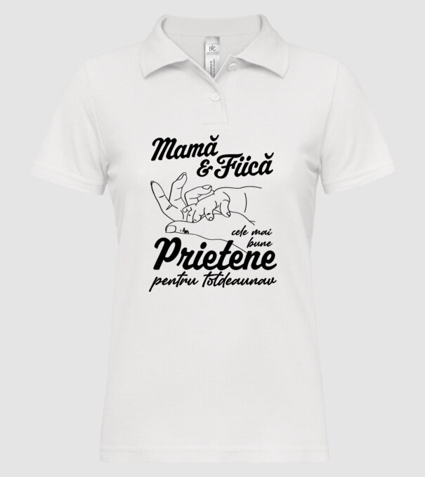 Mamă & fiică - cele mai bune prietene pentru totdeauna model alb pe tricou