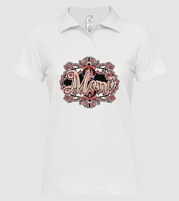 Mamă model alb pe tricou