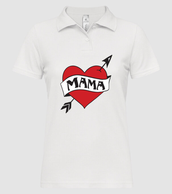 mama model alb pe tricou
