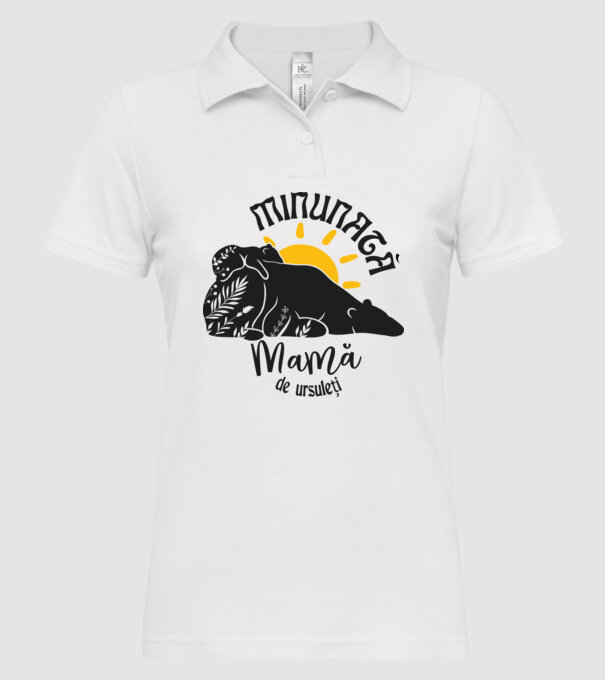 Minunată mamă de ursuleți model alb pe tricou