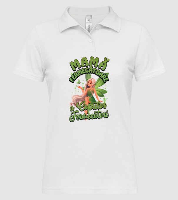 Mamă fermecătoare a copiilor fermecătorit model alb pe tricou