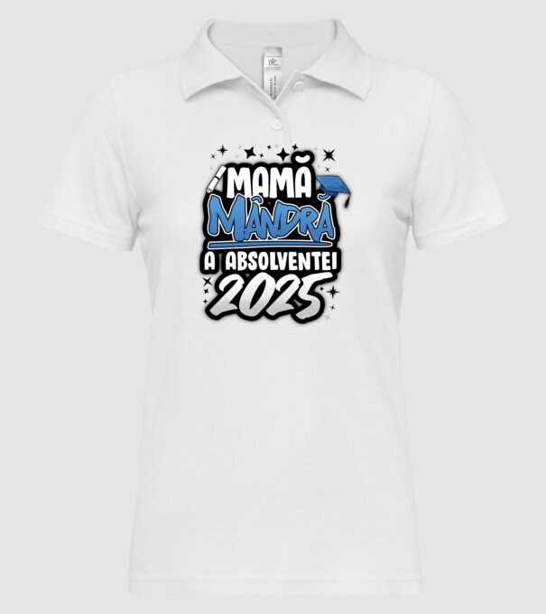 Mamă Mândră a absolventei model alb pe tricou