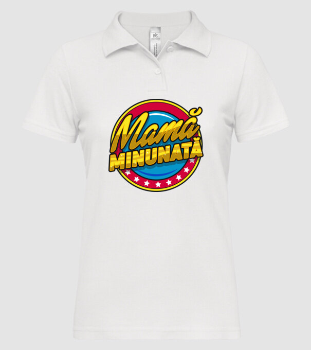 mamă minunată model alb pe tricou