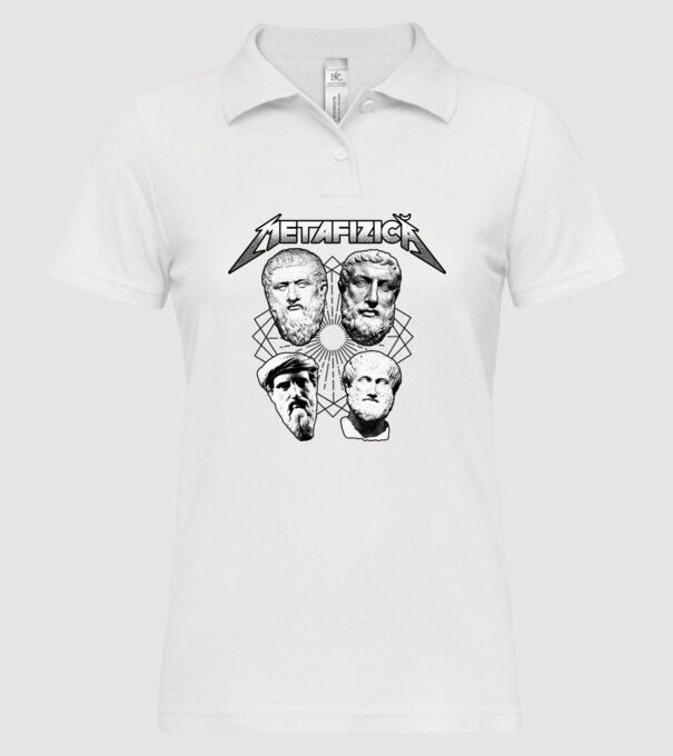 metafizică model alb pe tricou