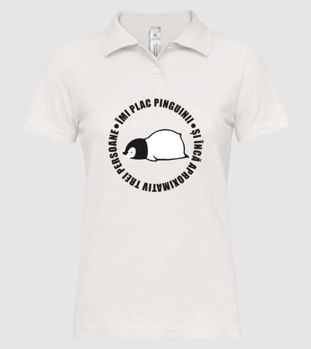 Îmi plac pinguinii - și încă aproximativ trei persoane model alb pe tricou
