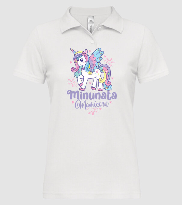 Minunata Mamicorn model alb pe tricou