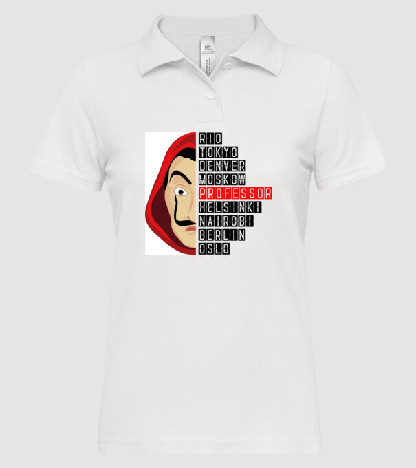 money heist cities model alb pe tricou