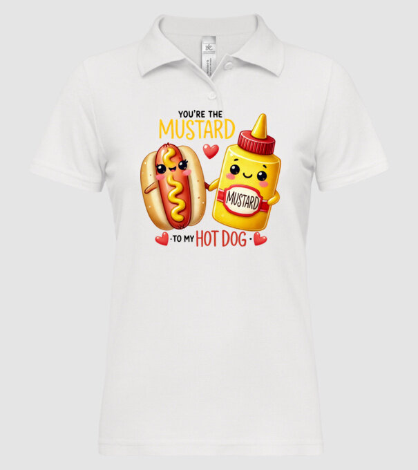 Mustard to my Hot Dog model alb pe tricou