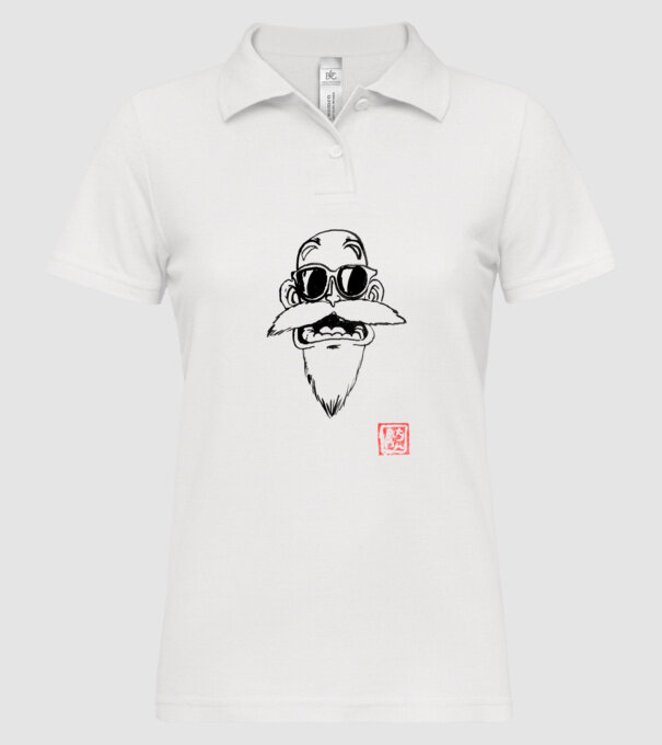 muten roshi art model alb pe tricou