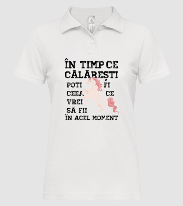 în timp ce călărești poți fi ceea ce vrei să fii - în acel moment model alb pe tricou