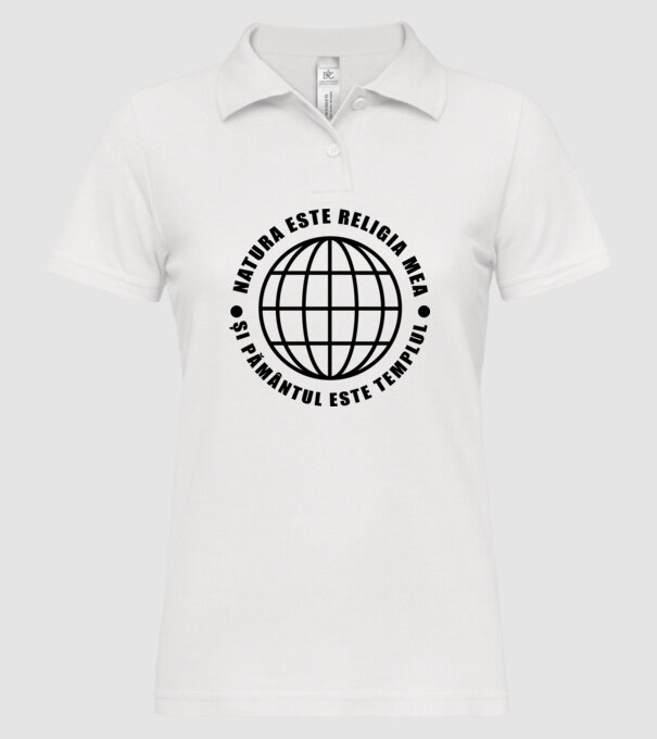 Natura este religia mea model alb pe tricou