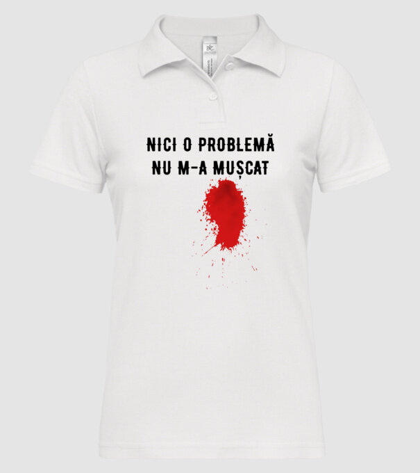 Nici o problemă, nu m-a mușcat model alb pe tricou
