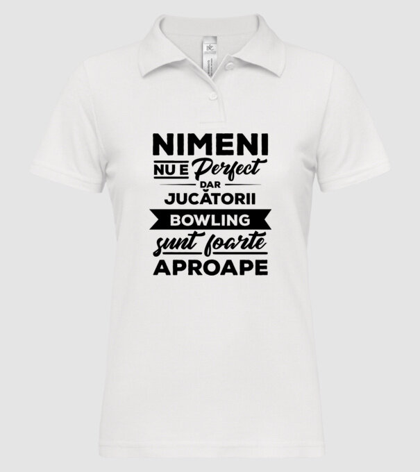 nimeni nu e perfect, dar jucătorii bowling sunt foarte aproape model alb pe tricou