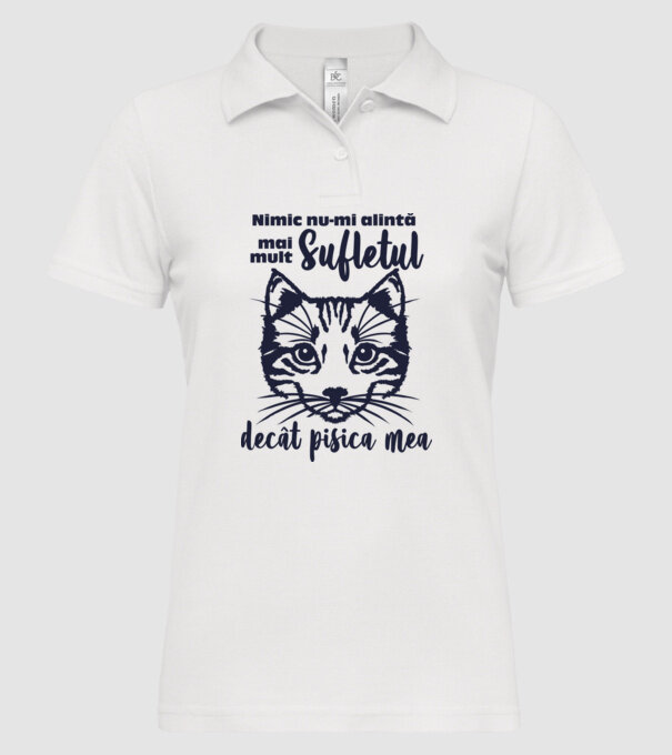 Nimic nu-mi alintă mai mult sufletul decât pisica mea model alb pe tricou