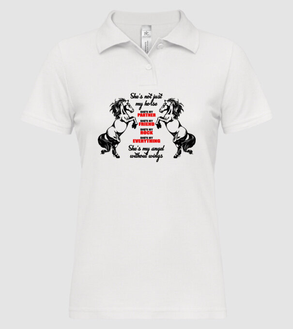 Not just a horse! model alb pe tricou
