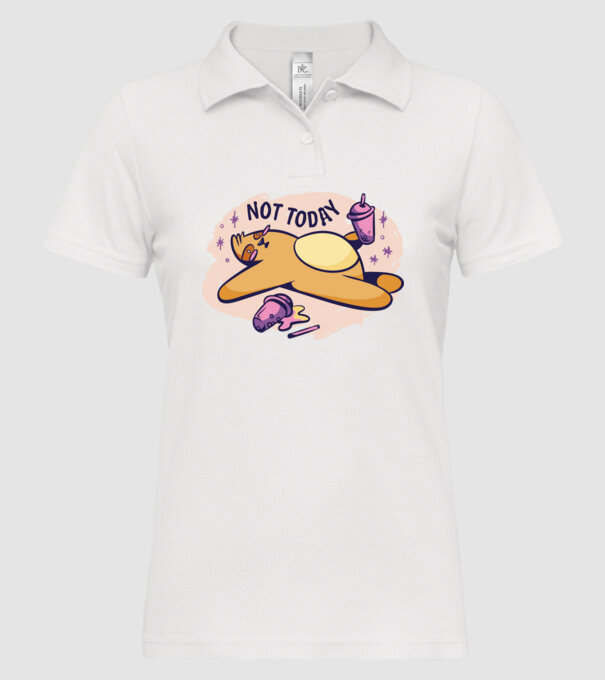 Not today model alb pe tricou