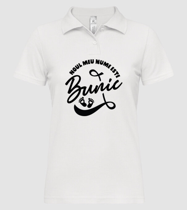 Noul meu nume este Bunic model alb pe tricou
