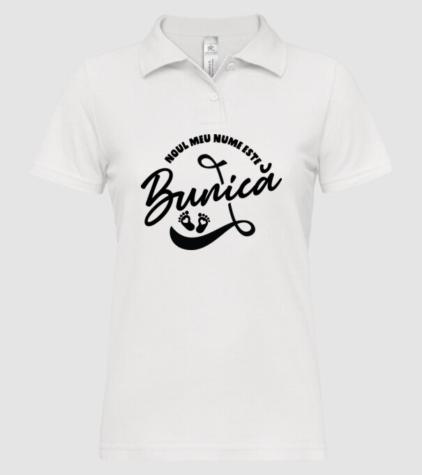 Noul meu nume este Bunică model alb pe tricou