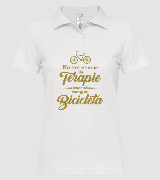 nu am nevoie de terapie, doar să merg cu bicicleta model alb pe tricou