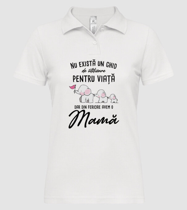 Nu există un ghid de utilizare pentru viață, dar din fericire avem o mamă model alb pe tricou