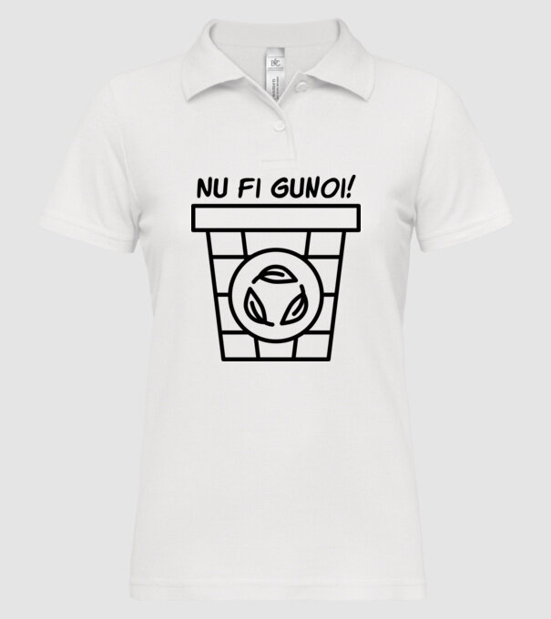 Nu fi gunoi model alb pe tricou