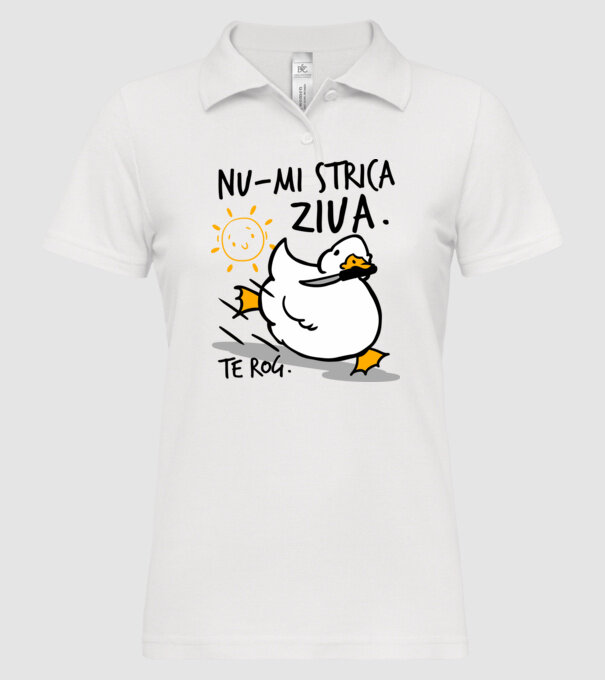 Nu-mi strica ziua. model alb pe tricou