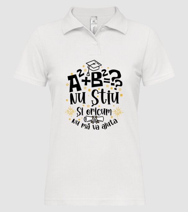 Nu știu, și oricum nu mă va ajuta model alb pe tricou