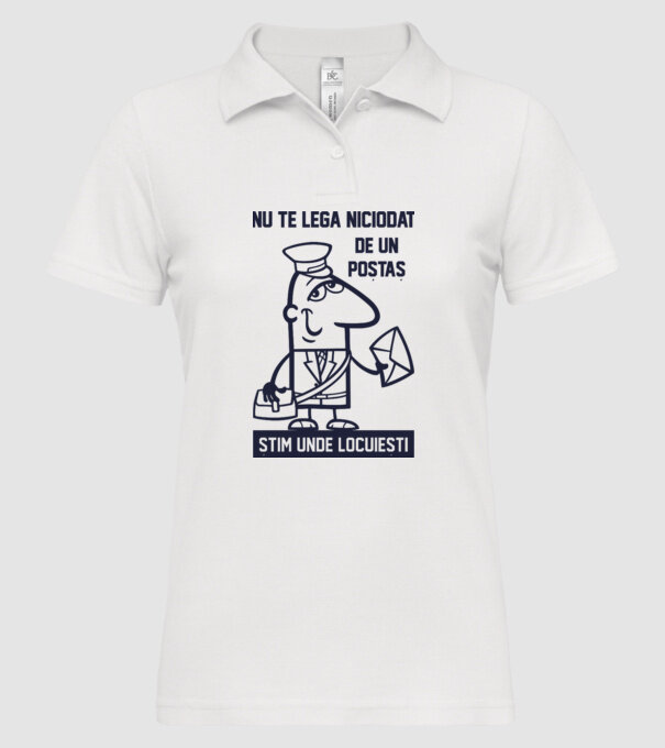 nu te lega niciodată de un poștaș. Știm unde locuiești model alb pe tricou