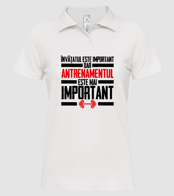 învățatul este important, dar antrenamentul este mai important model alb pe tricou