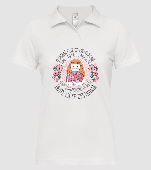 O mamă este ca un lipici care ține totul laolaltă, chiar și atunci când ea însăși simte că se destramă. model alb pe tricou