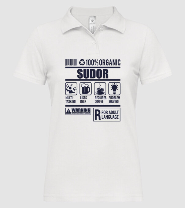Organic_SUDOR model alb pe tricou