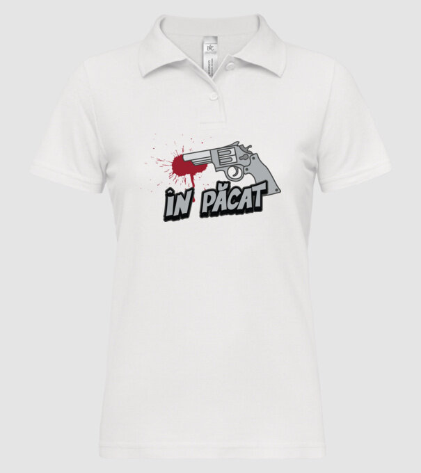 în păcat model alb pe tricou
