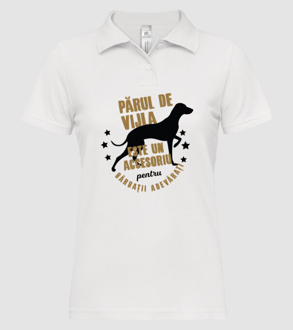 părul de vijla este un accesoriu pentru bărbații adevărați model alb pe tricou