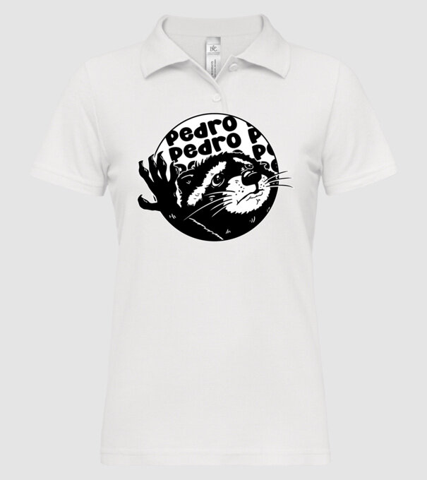 Pedro circle model alb pe tricou
