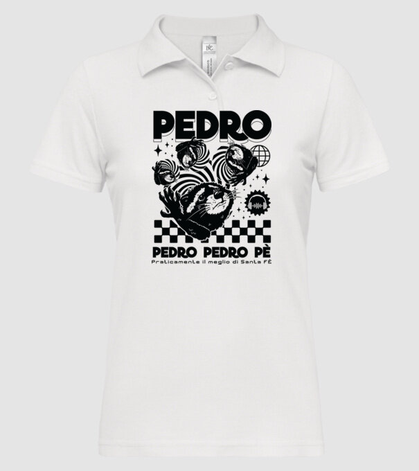 Pedro techno model alb pe tricou