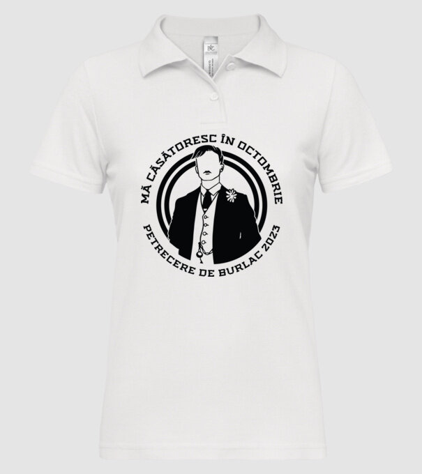 Petrecere de burlac octombrie model alb pe tricou
