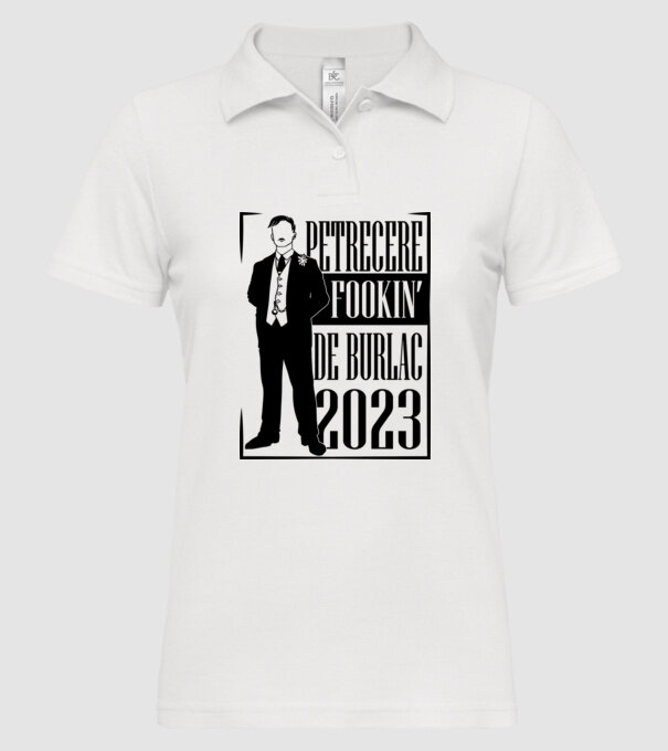 Petrecere Fookin de burlac model alb pe tricou