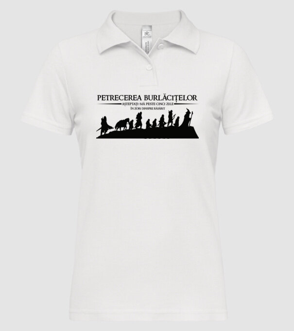 petrecerea burlăcițelor - așteptați-mă peste cinci zile - în zori dinspre răsărit model alb pe tricou