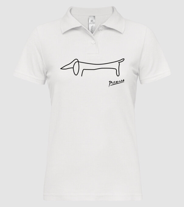 Picasso model alb pe tricou