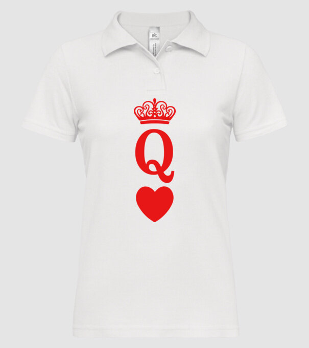 Queen model alb pe tricou