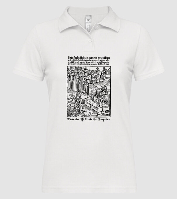 România dracula dark model alb pe tricou