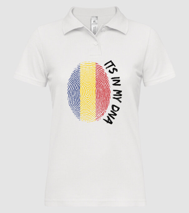România fingerprint model alb pe tricou