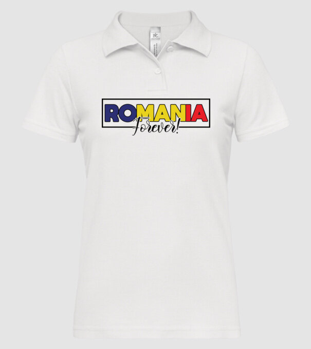 Romania forever model alb pe tricou